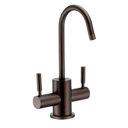 Whitehaus Point Of Use Instant Hot/Cold Water Drinking Faucet W/ Gooseneck Swive WHFH-HC1010-ORB
